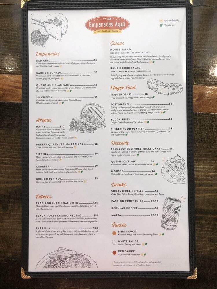 Empanadas Aqua - Cincinnati, OH menu_pic