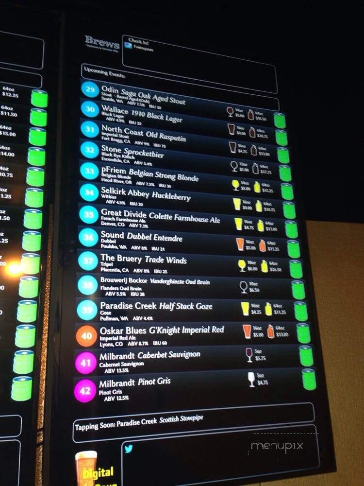 Brew's Taphouse - Pasco, WA menu_pic