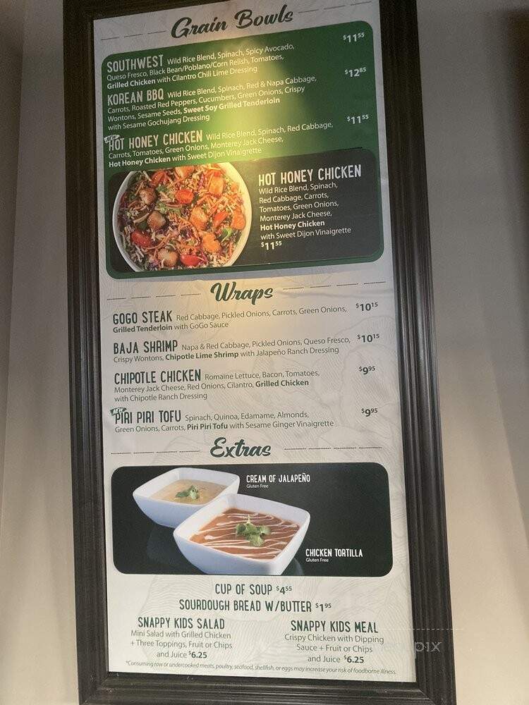 Snappy Salads - Irving, TX menu_pic