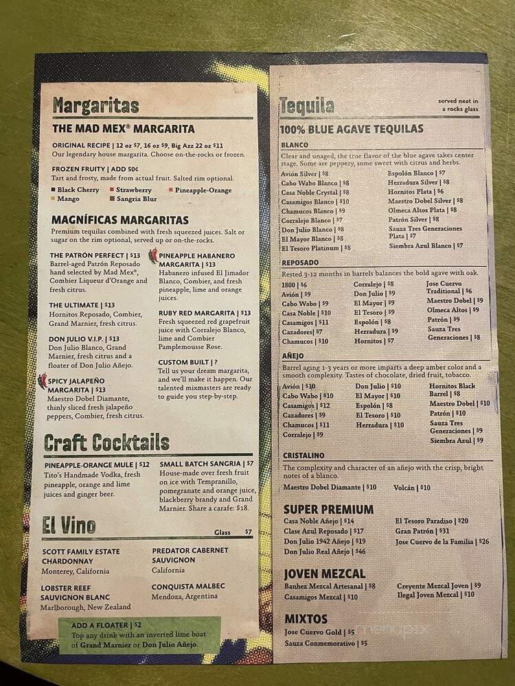 Mad Mex - Willow Grove, PA menu_pic