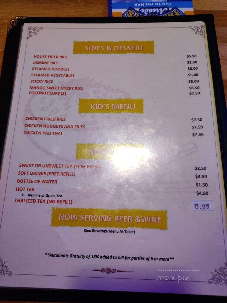 Thai Tanic - Destin, FL menu_pic