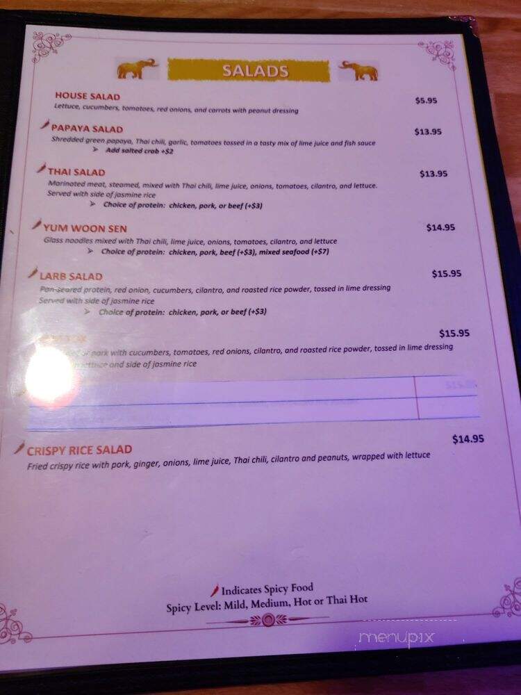 Thai Tanic - Destin, FL menu_pic