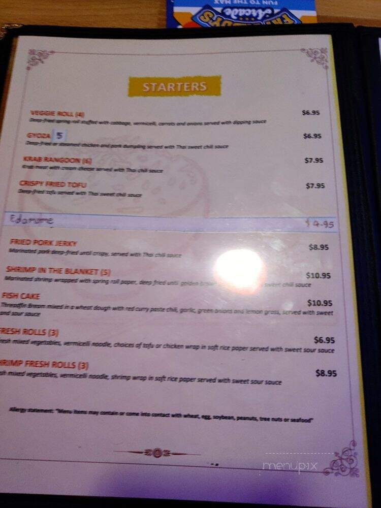 Thai Tanic - Destin, FL menu_pic