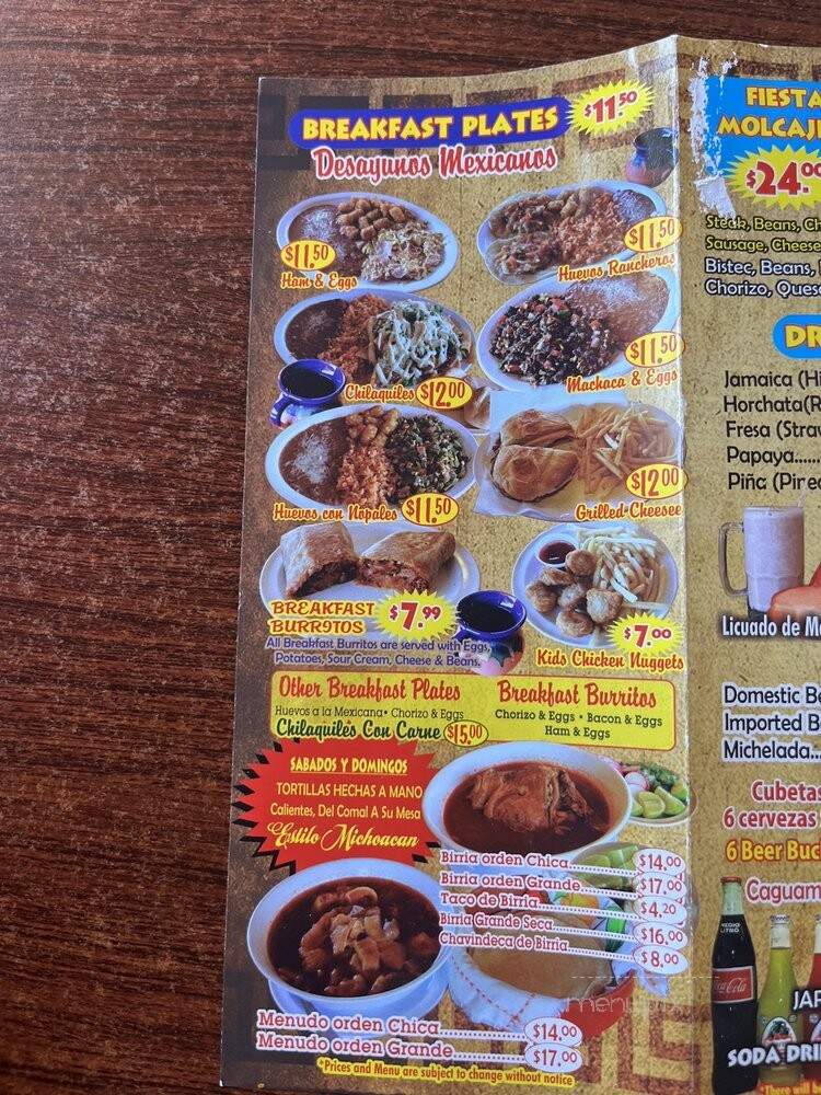 Taqueria Mi Lindo Apatzingan - Rio Linda, CA menu_pic
