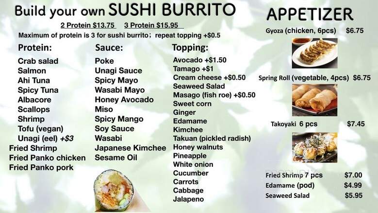 Sushi Secrets - Berkeley, CA menu_pic