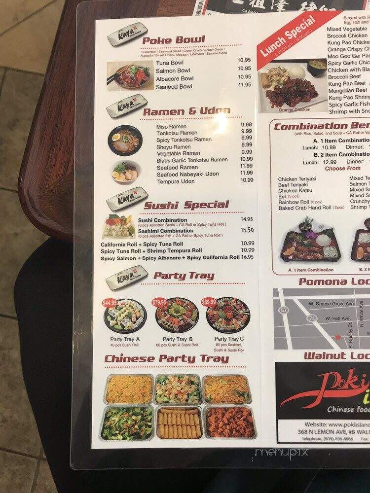 Kaya Asian Cuisine - Pomona, CA menu_pic