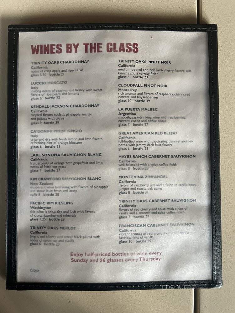 Brixx - Southern Pines, NC menu_pic