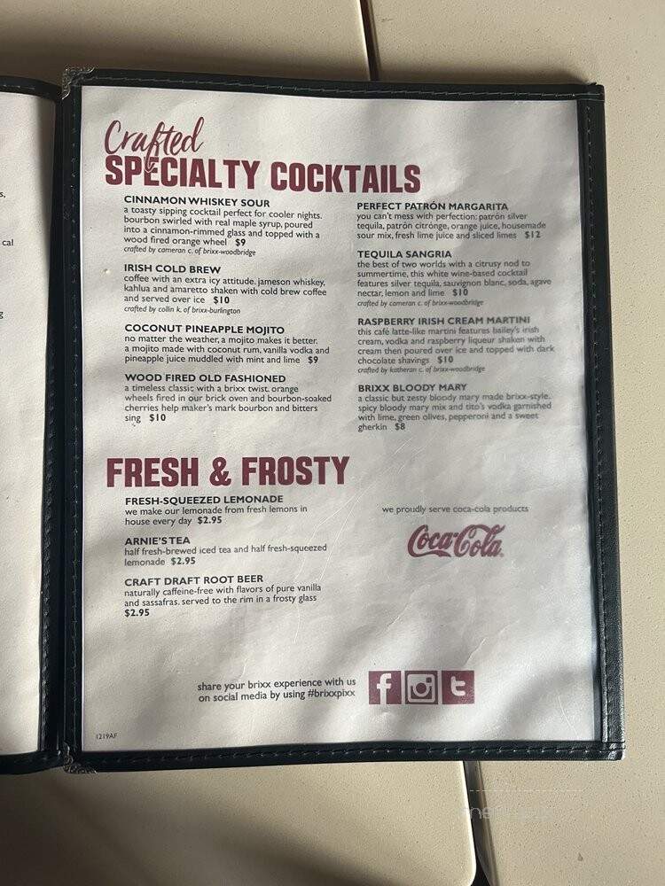 Brixx - Southern Pines, NC menu_pic