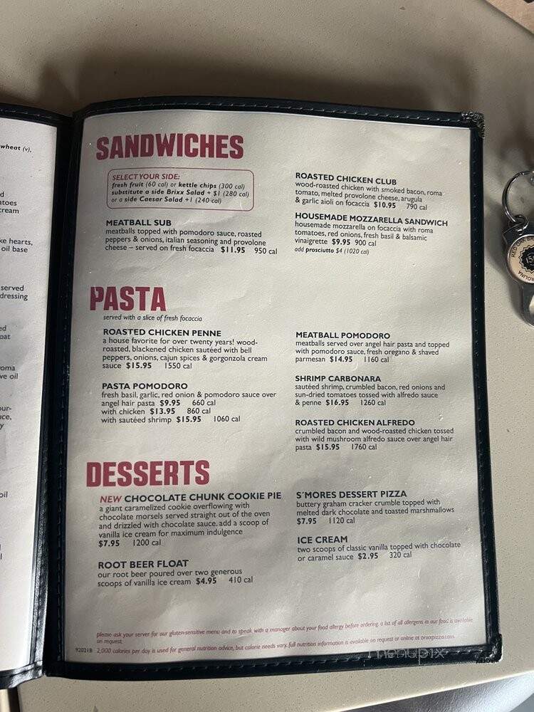 Brixx - Southern Pines, NC menu_pic