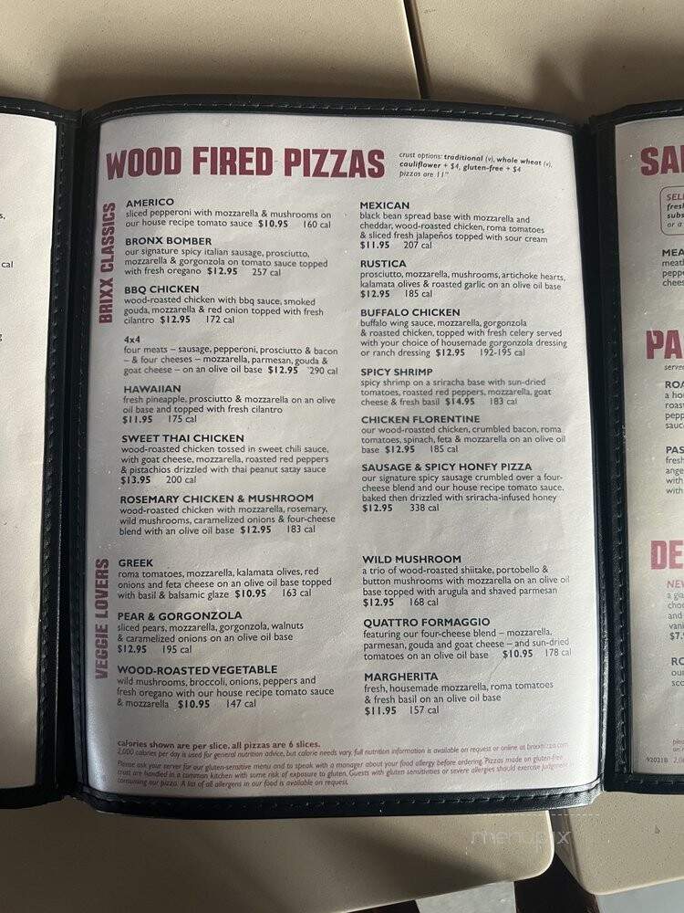 Brixx - Southern Pines, NC menu_pic