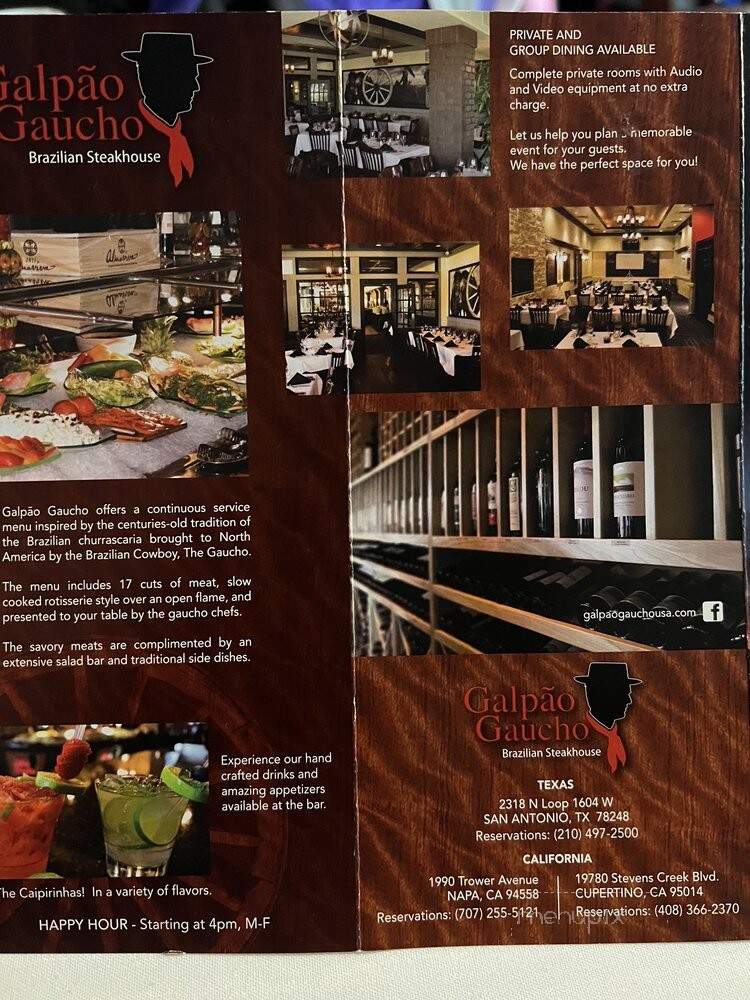 Galpao Gaucho - San Antonio, TX menu_pic