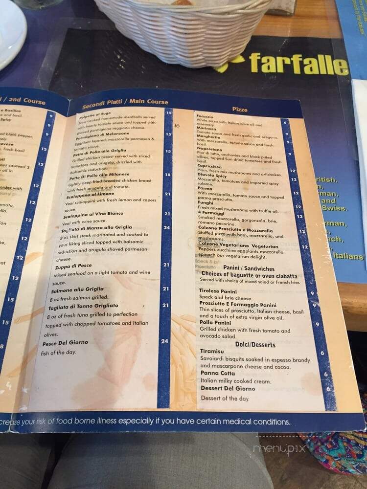 Farfalle Fine Italian - Miami, FL menu_pic