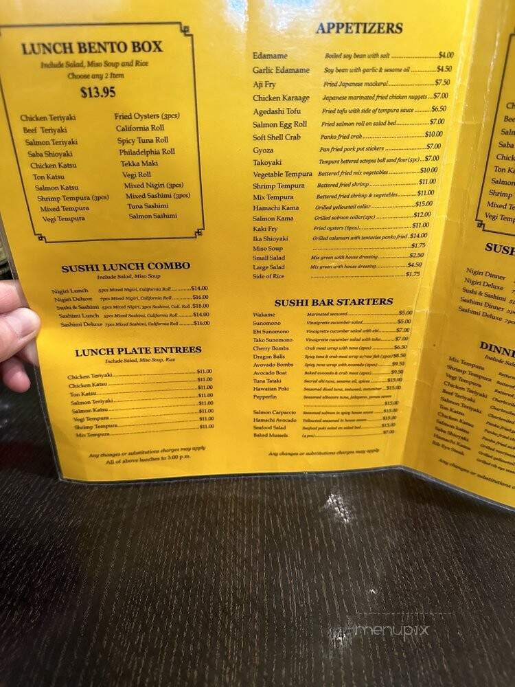 Ayame Sushi - Vacaville, CA menu_pic