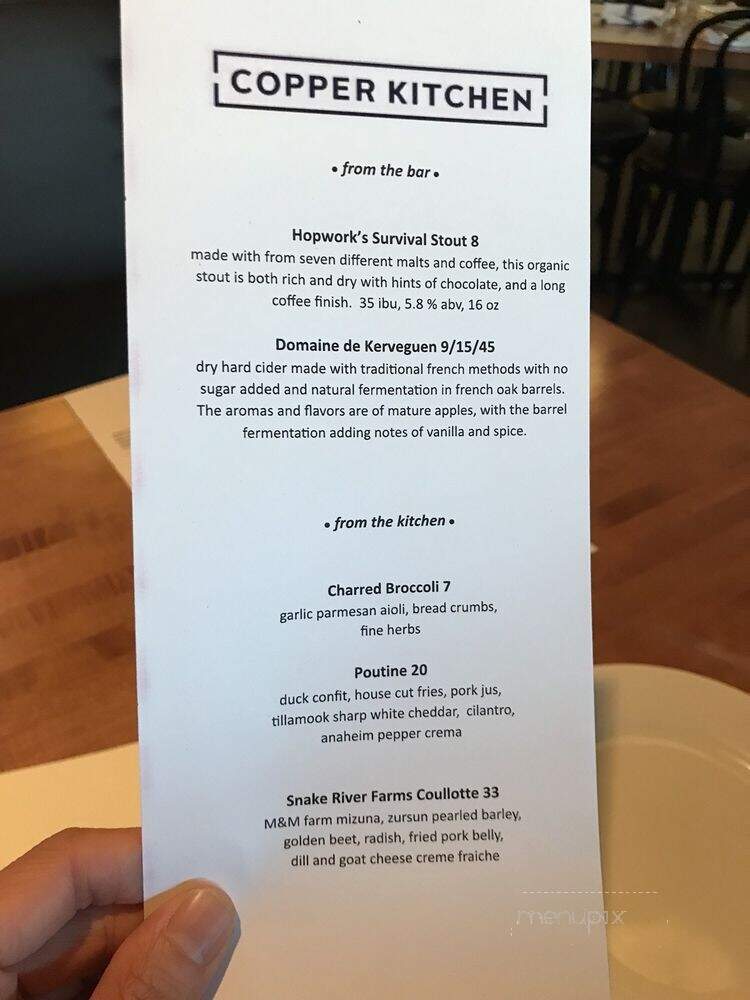 Copper Kitchen - Holladay, UT menu_pic