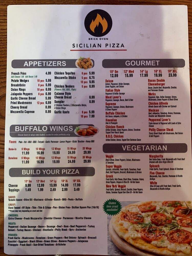 Sicilian Pizza & Pasta - Brentwood, TN menu_pic