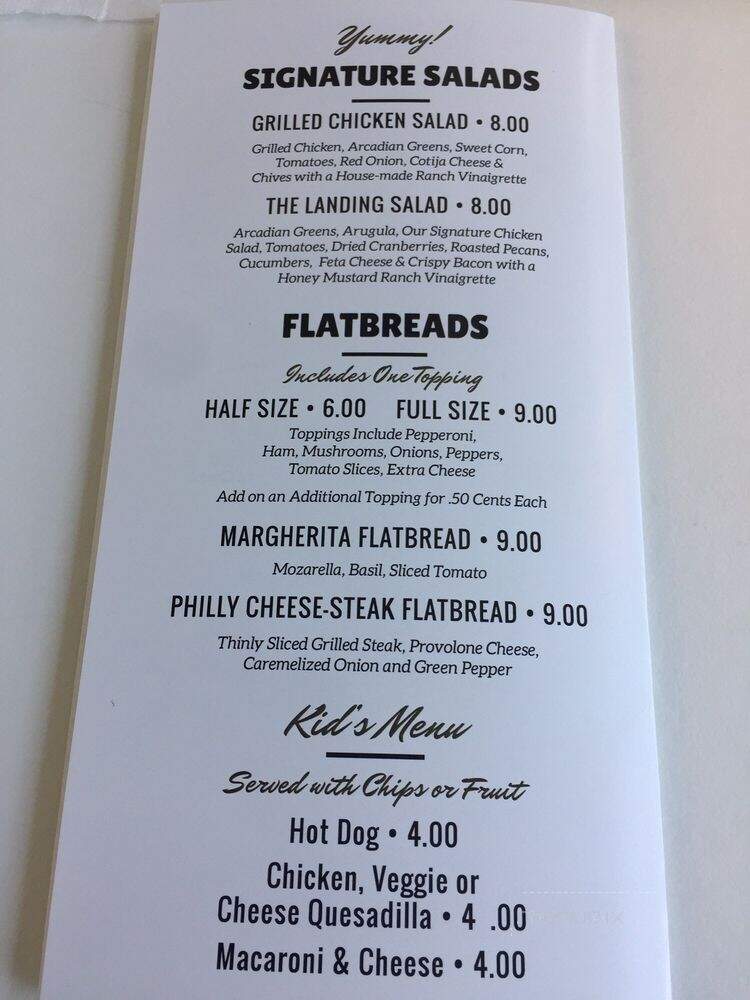 Landing Cafe - Apollo Beach, FL menu_pic
