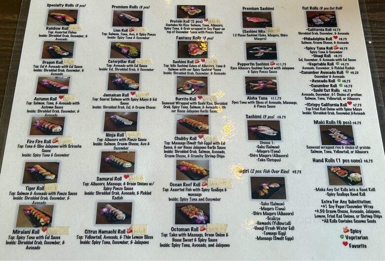 Deli Sushi & Desserts - San Diego, CA menu_pic
