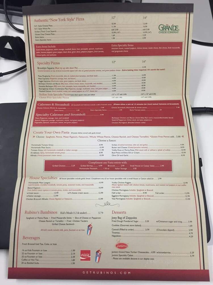 Rubino's Pizzeria - Herndon, VA menu_pic