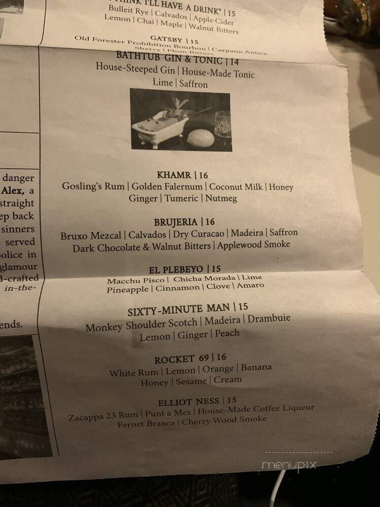 A.G.B. at the Graham Georgetown - Washington, DC menu_pic