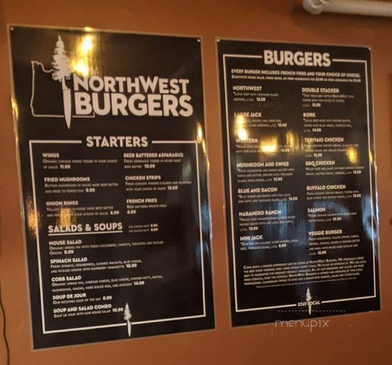 Northwest Burgers - Eugene, OR menu_pic