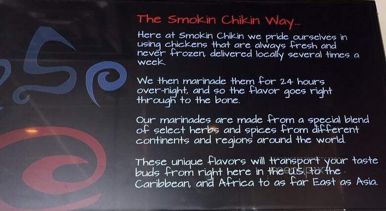 Smokin Chikin - Clarksville, TN menu_pic