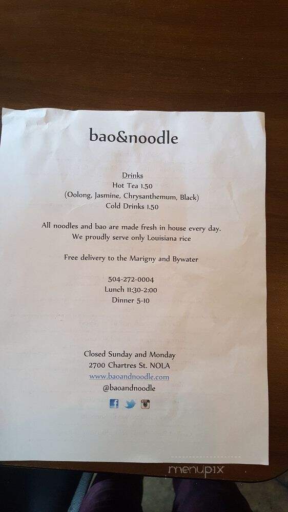 Bao & Noodle - New Orleans, LA menu_pic