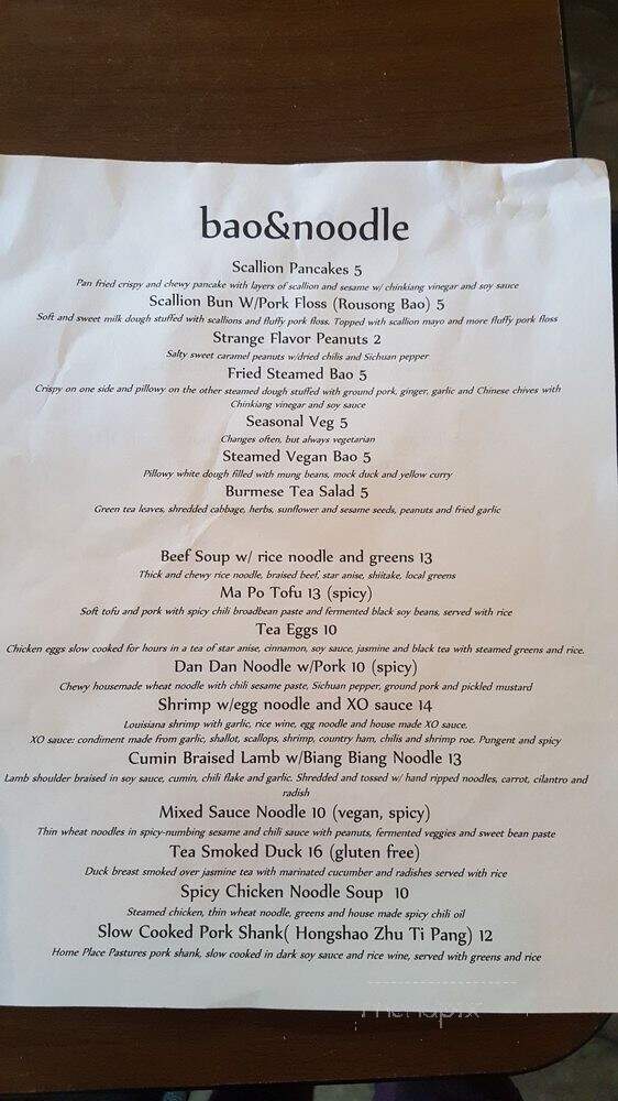 Bao & Noodle - New Orleans, LA menu_pic