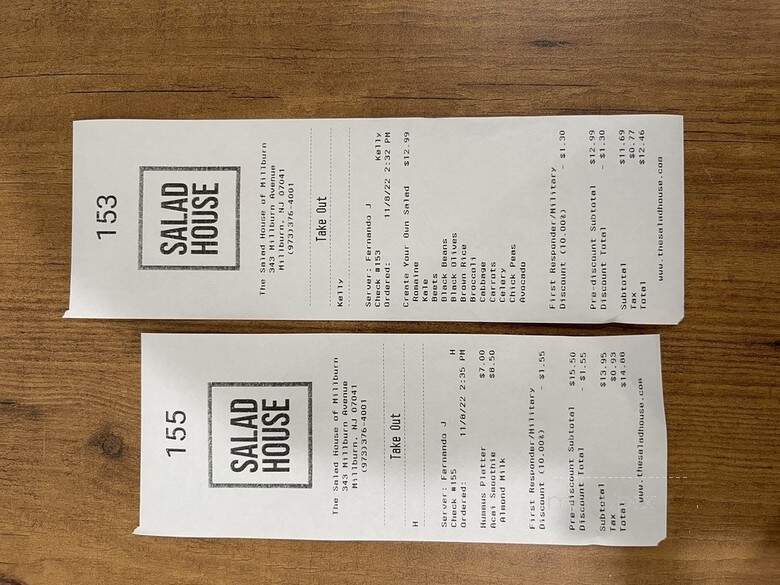 Salad House - Millburn, NJ menu_pic