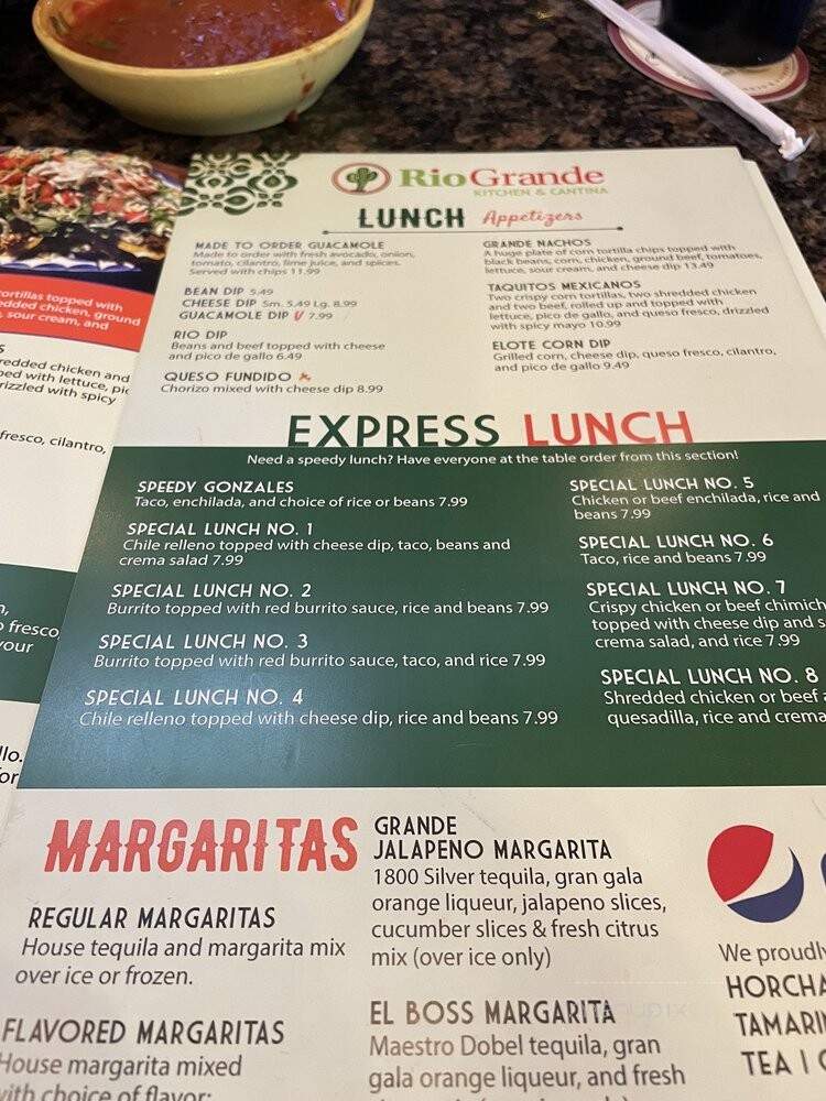 Rio Grande - Greensboro, NC menu_pic