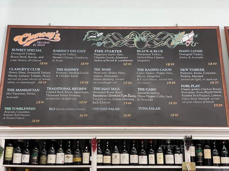 Clancey's Market and Deli - San Francisco, CA menu_pic