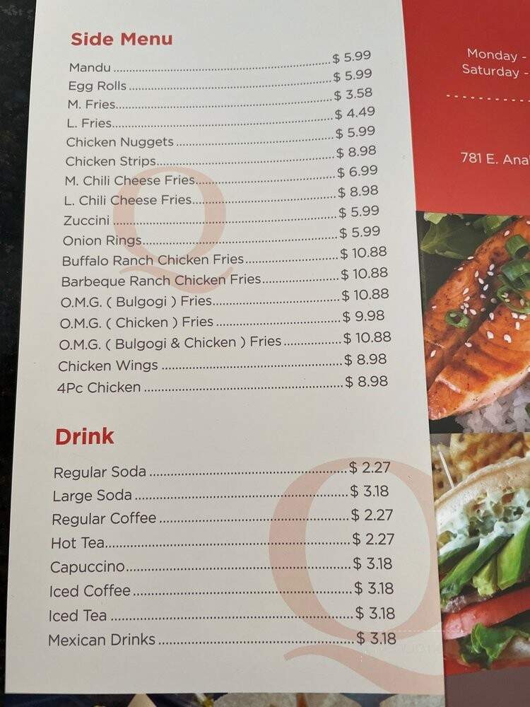 Qrious Palate - Long Beach, CA menu_pic