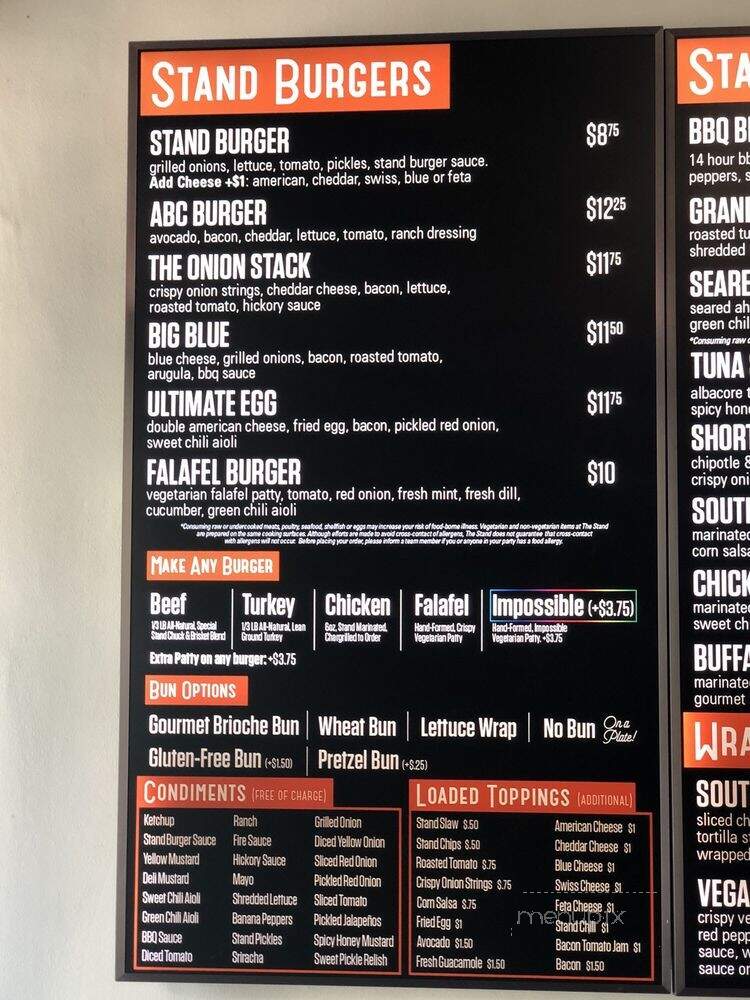 Stand - Canoga Ave - Woodland Hills, CA menu_pic