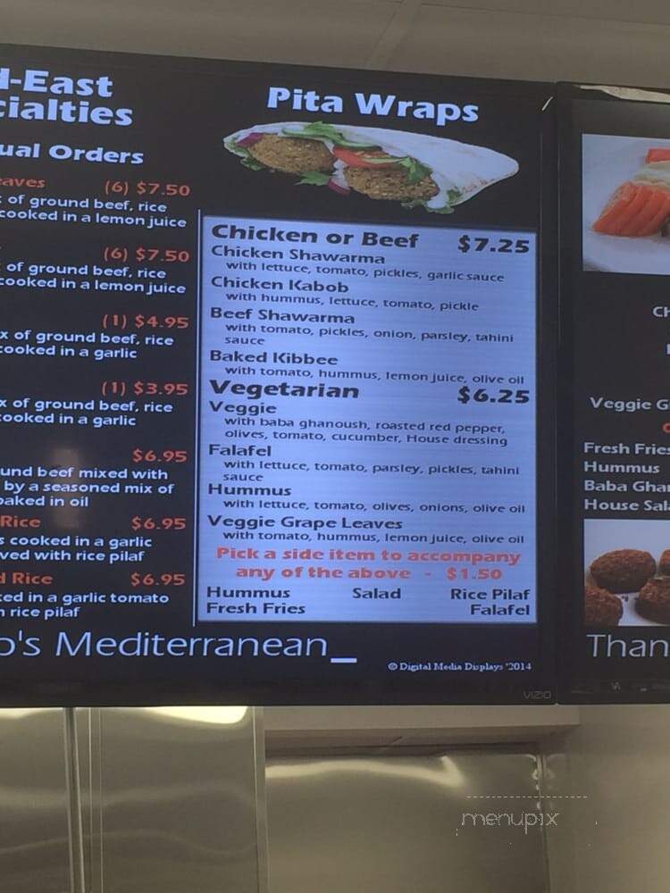 Bishop's Mediterranean - Boston, MA menu_pic