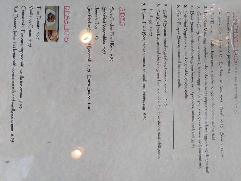 East Thai and Noodle House - Miami, FL menu_pic