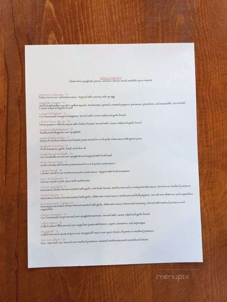 Sal's - West Hollywood, CA menu_pic