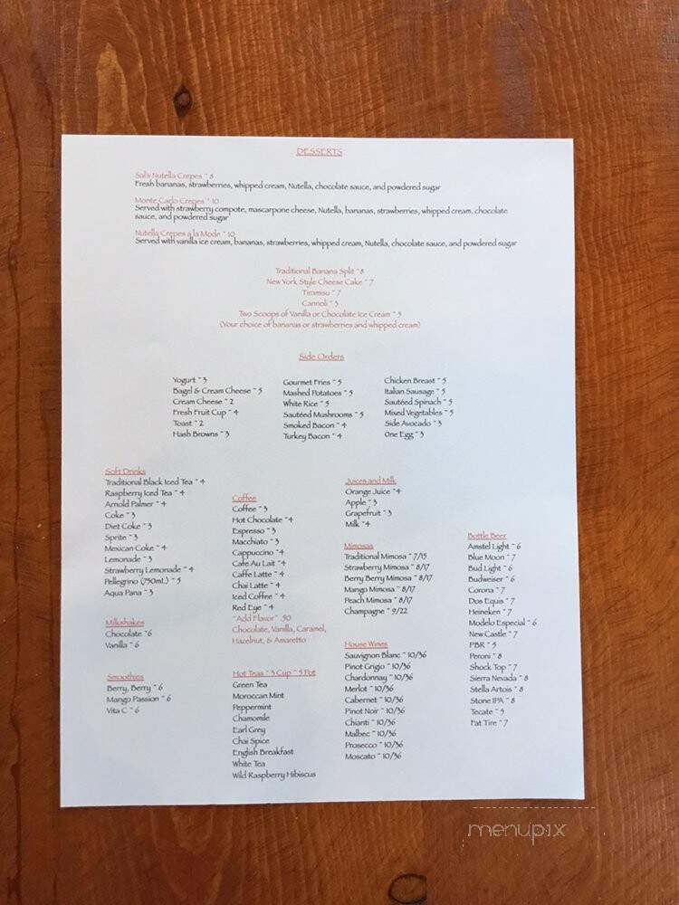 Sal's - West Hollywood, CA menu_pic