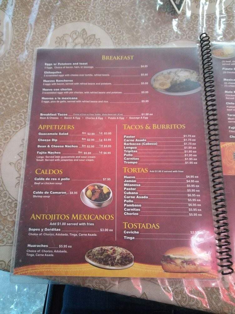 La Poblana - Arlington, TX menu_pic
