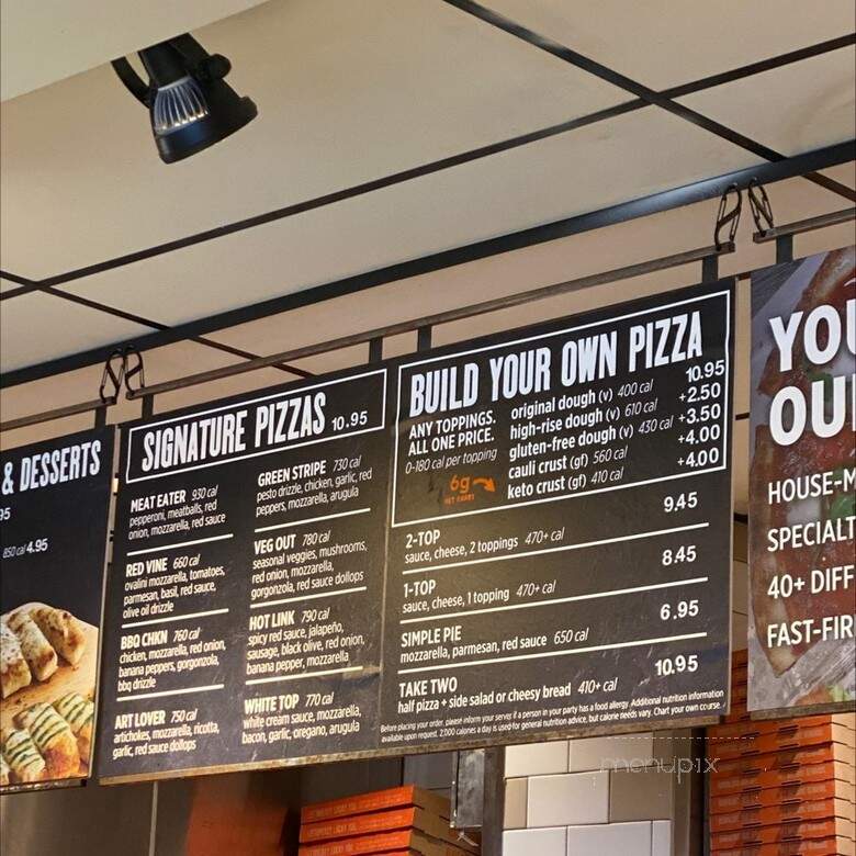 Blaze Pizza - College Park, MD menu_pic