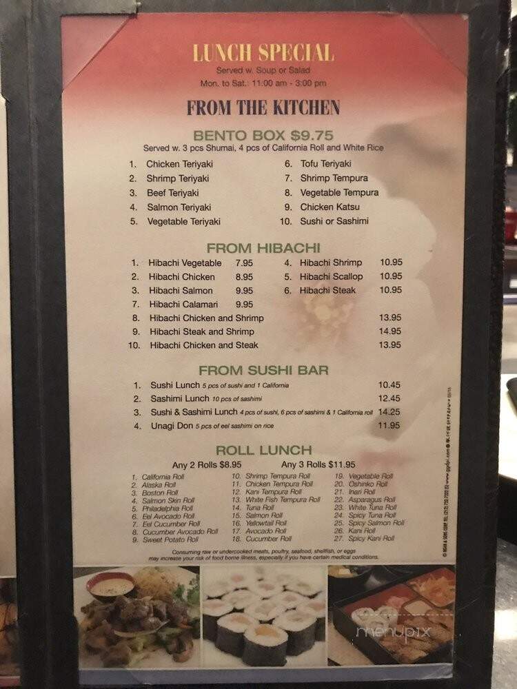 Tolyo Hibachi & Sushi - Medina, OH menu_pic
