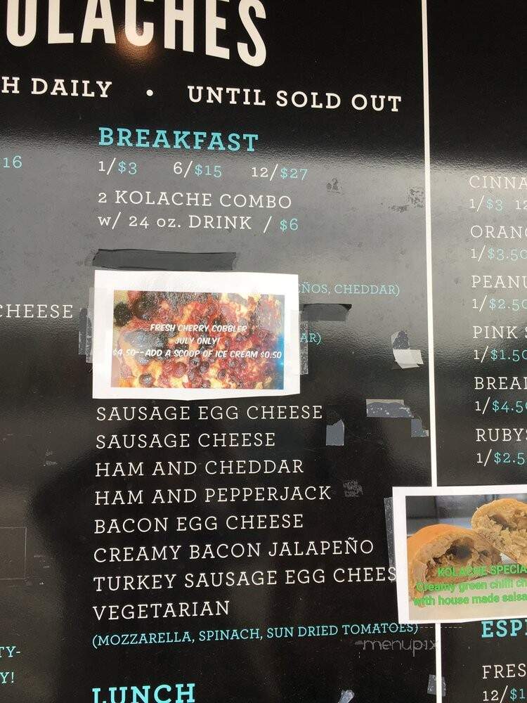 Dottie's Kolache Co - Heber City, UT menu_pic