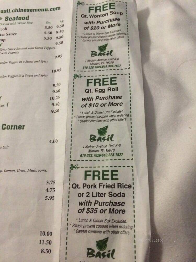 Little Basil - Morton, PA menu_pic