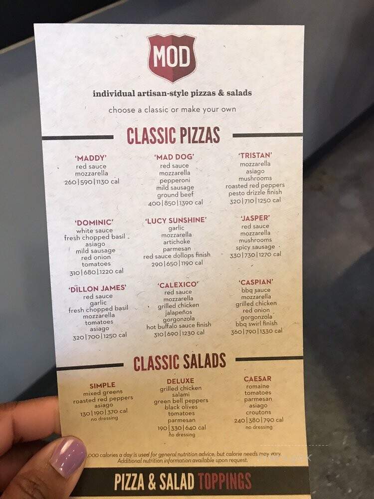 MOD Pizza - Thousand Oaks, CA menu_pic