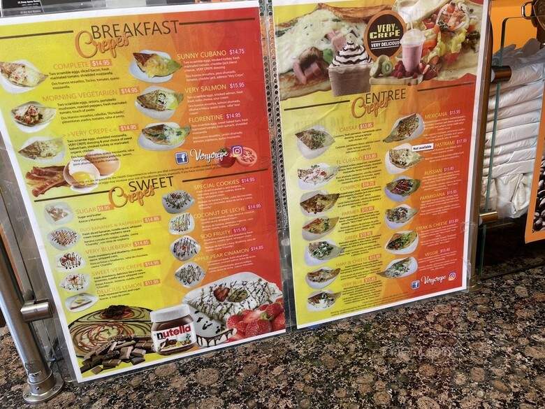 Very Crepe - Sunny Isles Beach, FL menu_pic