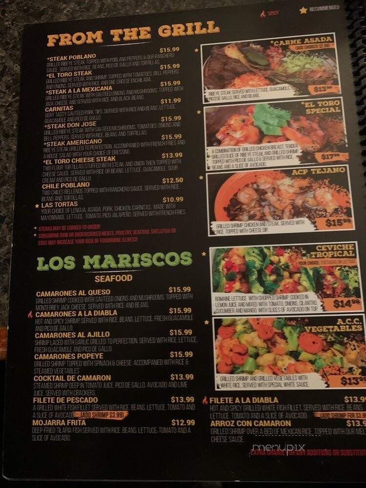 El Toro - Cornelius, NC menu_pic