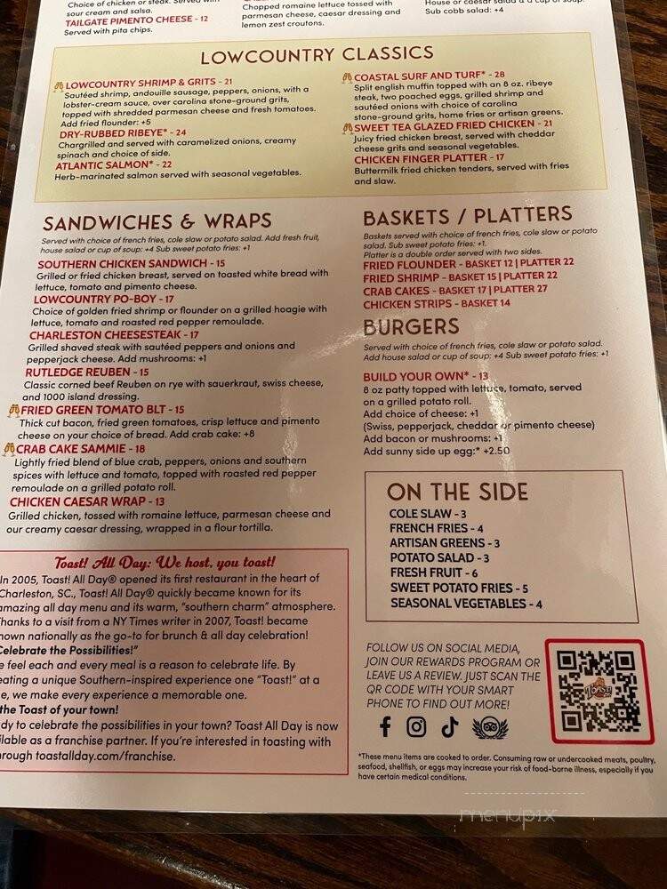Toast - Summerville, SC menu_pic