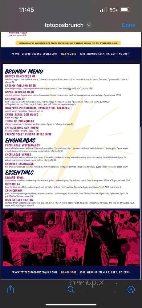 Totopos - Cary, NC menu_pic
