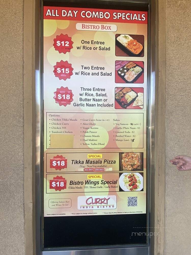 Curry India Bistro - Diamond Bar, CA menu_pic