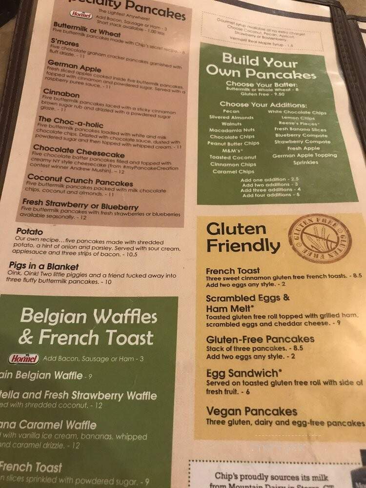 Chip's Family Restaurant - Wethersfield, CT menu_pic