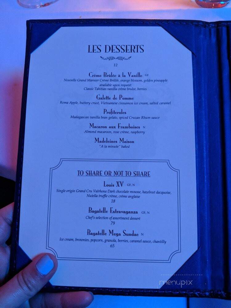 Bagatelle - Miami - Miami Beach, FL menu_pic