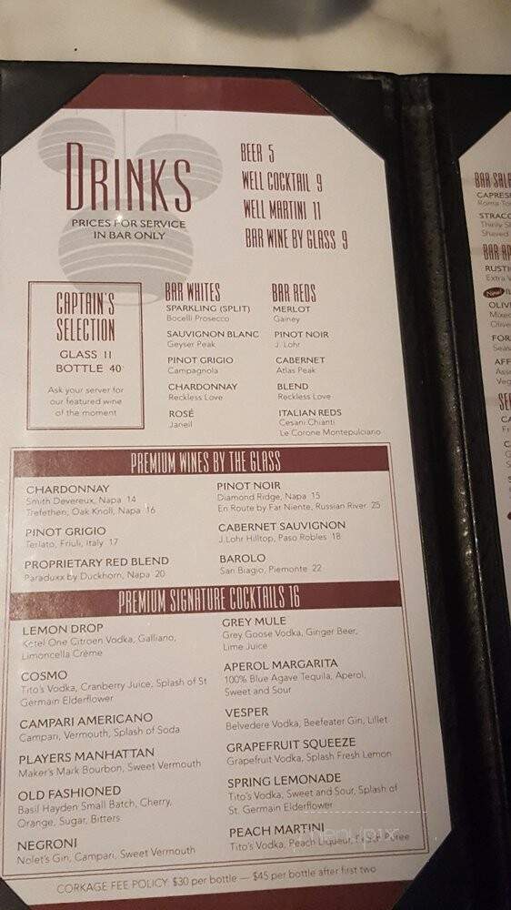 Il Corso - Palm Desert, CA menu_pic